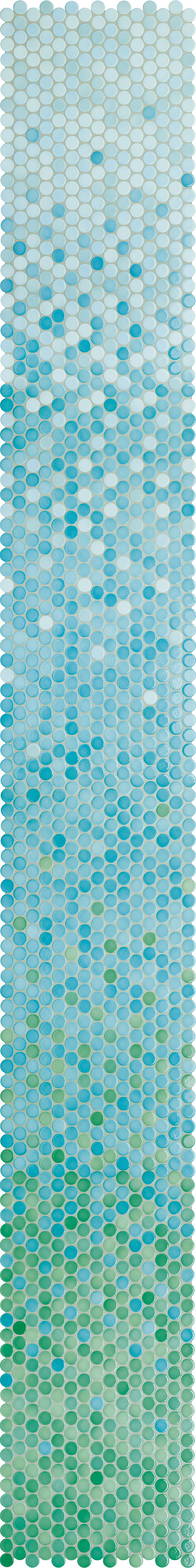 Декор Agrob Buchtal Loop Colour gradient 22,3x6,5 мм, цвет ocean glossy