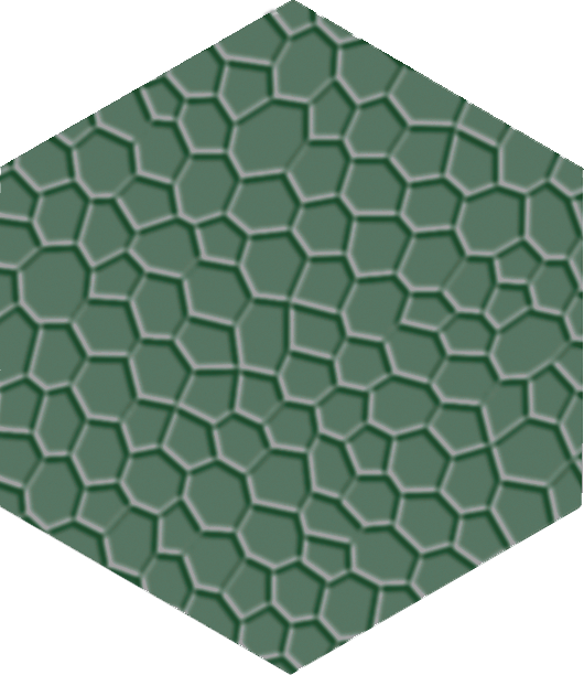 Метлахская плитка шестигранник Zahna 150/173x11 мм №07 зеленый Netz