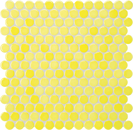 Керамическая мозаика Agrob Buchtal Loop 22,3x6,5 мм, цвет lemon yellow glossy