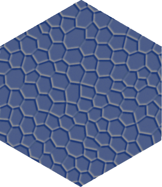Метлахская плитка шестигранник Zahna 150/173x11 мм №09 синий Netz