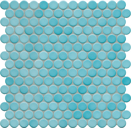 Керамическая мозаика Agrob Buchtal Loop 22,3x6,5 мм, цвет aqua blue glossy