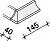 Угол левый радиального плинтуса Interbau 145x40x40x7,5, арт. 4104