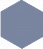 Кислотоупорная плитка шестигранник Zahna 100/115x11 мм №09 синий Eben R9