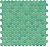 Керамическая мозаика Agrob Buchtal Loop 22,3x6,5 мм, цвет sea green R10/B