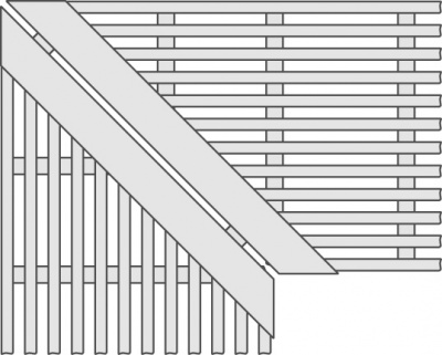Угол соединения для решетки параллельной, жесткой 75-120° Interbau №901 белый
