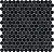 Керамическая мозаика Agrob Buchtal Loop 22,3x6,5 мм, цвет night black glossy