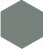 Кислотоупорная плитка шестигранник Zahna 100/115x11 мм №07 зеленый Jura R10