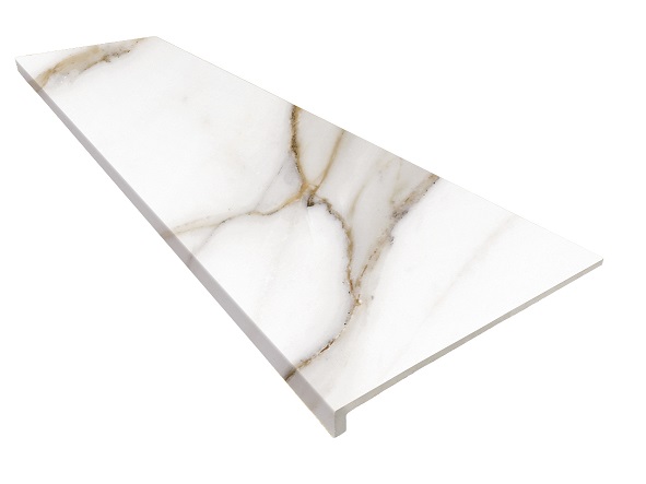EXAGRES MARBLES Calacatta 913 Ступень прямоугольная / PELDAÑO RECTO R9 330х1200х12 мм