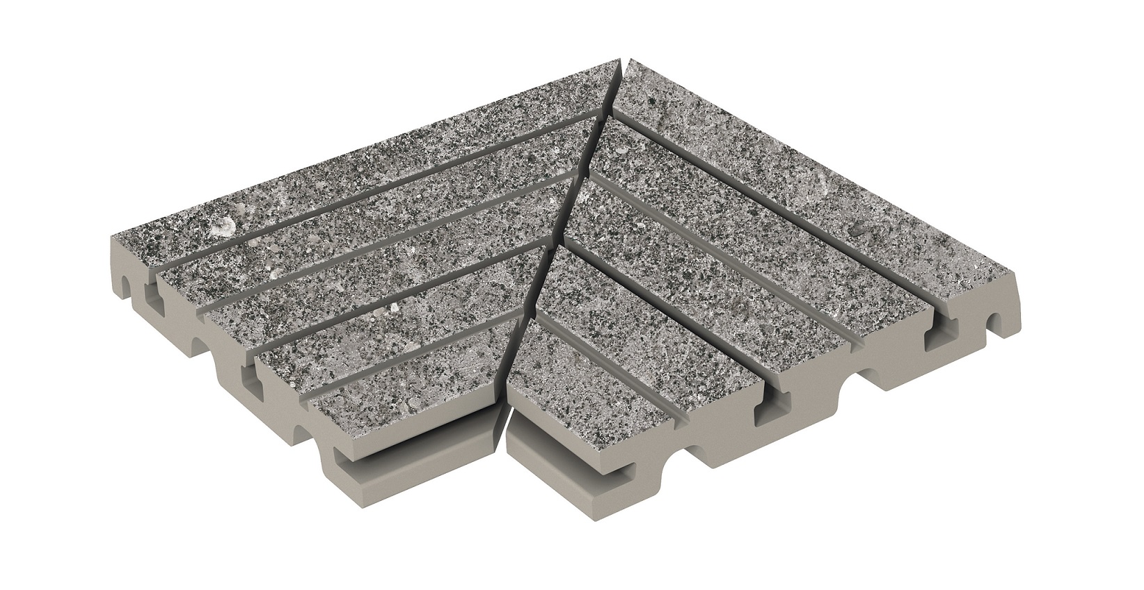KERASTEP URBAN Iron 388 Решетка угол (из 2х частей)  / ANGULO REJILLA R11 330х330х30 мм