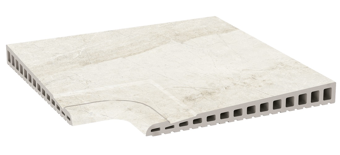 KERASTEP MARBLE Siena 406 Рукохват угол / ANGULO DESBORDANTE R11 310х310х17-30 мм