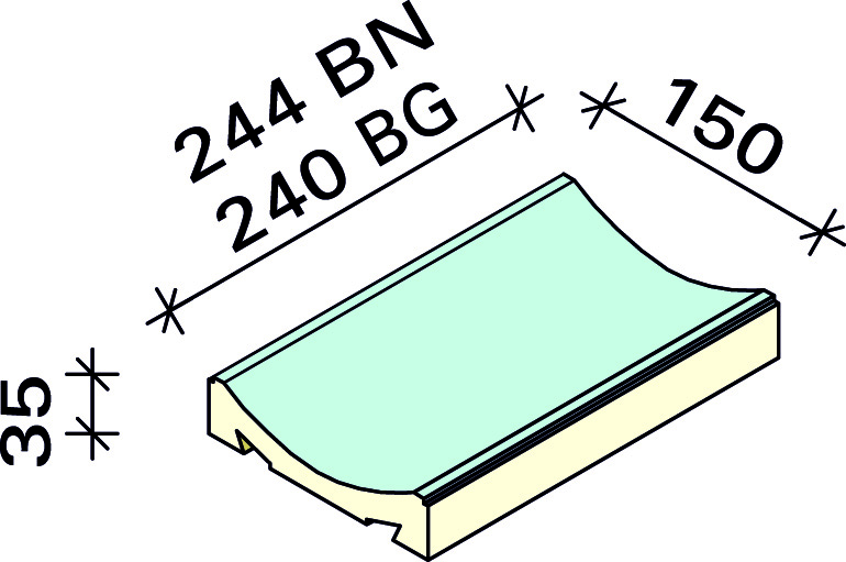 Желоб грязеотводного канала Interbau 244x150x35, арт. 4500