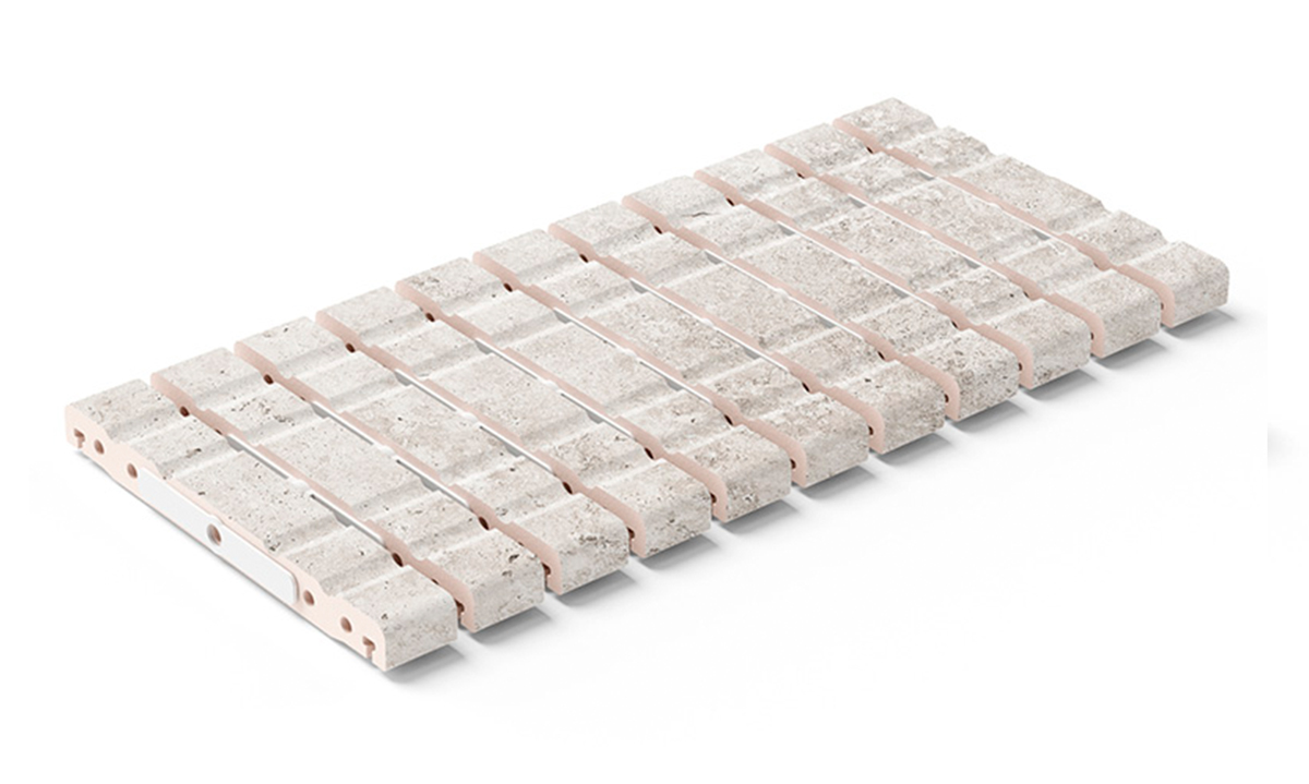 KERASTEP CROSSCUT 1026 Решетка керамическая / REJILLA RJ25 FLEX  R11 Anti-Slip 250x500x22 мм 
