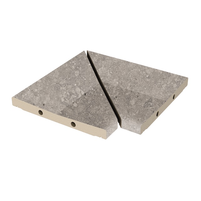KERASTEP STONE Pearl 558 Решетка угол (из 2х частей)  / ANGULO REJILLA MODULAR R11 300х300х30 мм