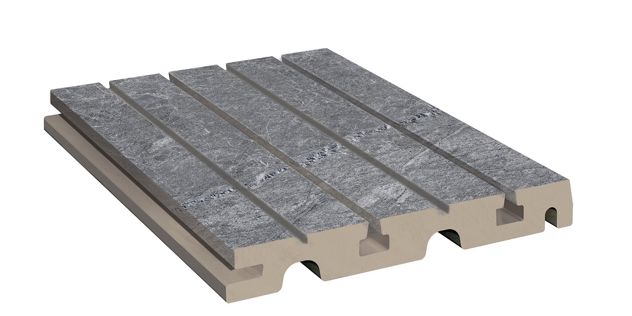 KERASTEP MARBLE Ceniza 446 Решетка перелива / REJILLA R11 245х245х30 мм