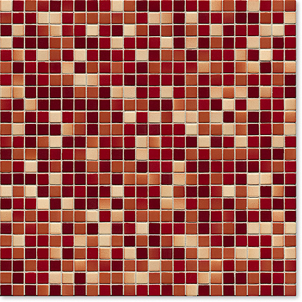 Керамическая мозаика Jasba Lavita 12x12x6,5 мм, цвет sunset-red-mix matt-glossy