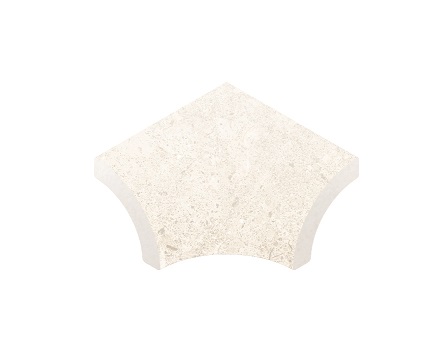 KERASTEP STONE White 531 Планка радиальная внутр. угол / ANGULO MEDIA CANA  77х77/110х10 мм