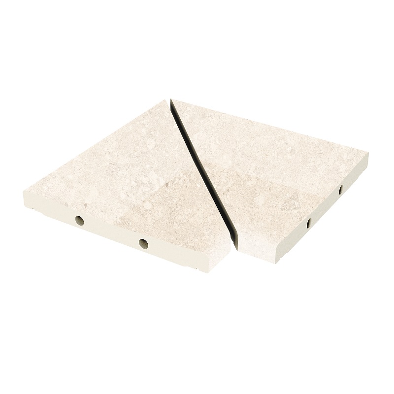 KERASTEP STONE White 538 Решетка угол (из 2х частей)  / ANGULO REJILLA MODULAR R11 300х300х30 мм