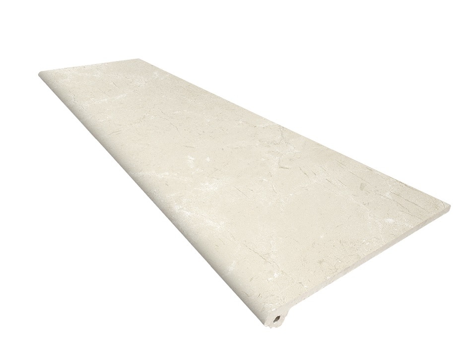EXAGRES MARBLES Crema marfil 915 Ступень флорентийская / PELDAÑO FIORENTINO R9 330х1200х12 мм