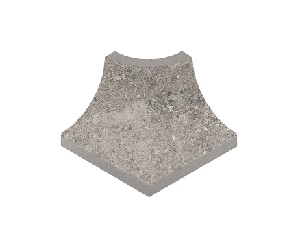 KERASTEP STONE Pearl 551 Плинтус радиальный внеш. угол / ANGULO ARISTA  77х77/110х10 мм