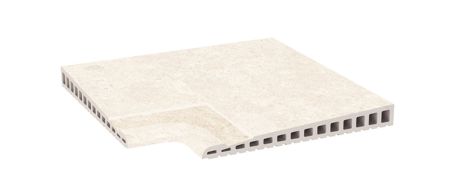 KERASTEP STONE White 538 Рукохват угол / ANGULO DESBORDANTE R11 310х310х17-30 мм