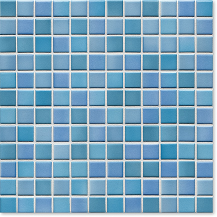 Керамическая мозаика Jasba Lavita 24x24x6,5 мм, цвет crystal-turquoise matt-glossy