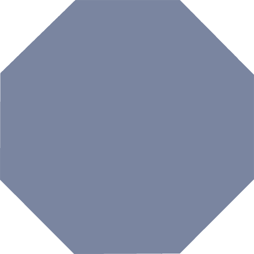 Метлахская плитка восьмигранник Zahna 300x300x11 мм №09 синий