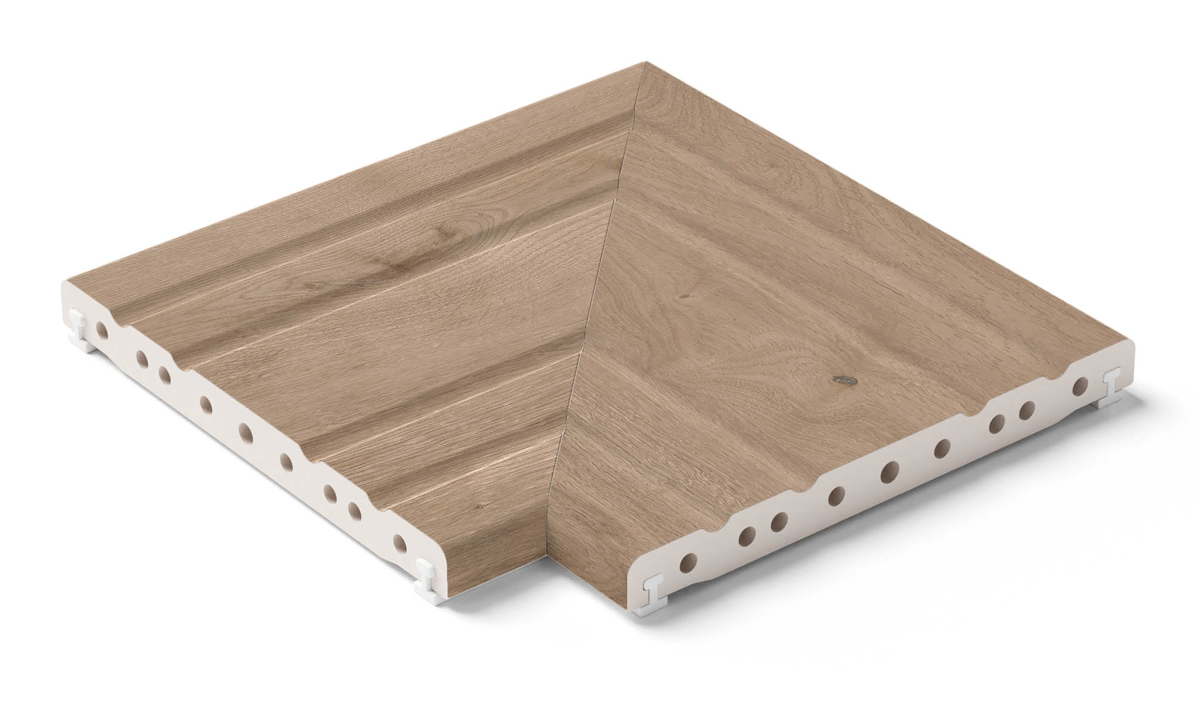 KERASTEP AMAZONIA 1216 Решетка угол (из 2х частей) / REJILLA RJ25 FLEX ESQUINA  R11 Anti-Slip 250x280x22 мм 