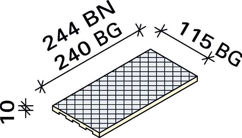 Плитка с вафельной поверхностью Interbau 244x119, арт. 3170 RH С