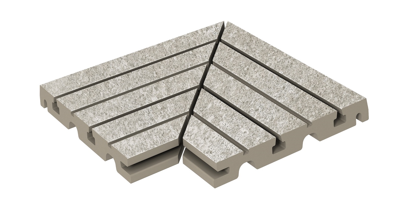 Решетка угол (из 2-х частей) Exagres Opera Silver 245х330х30 мм R12/C