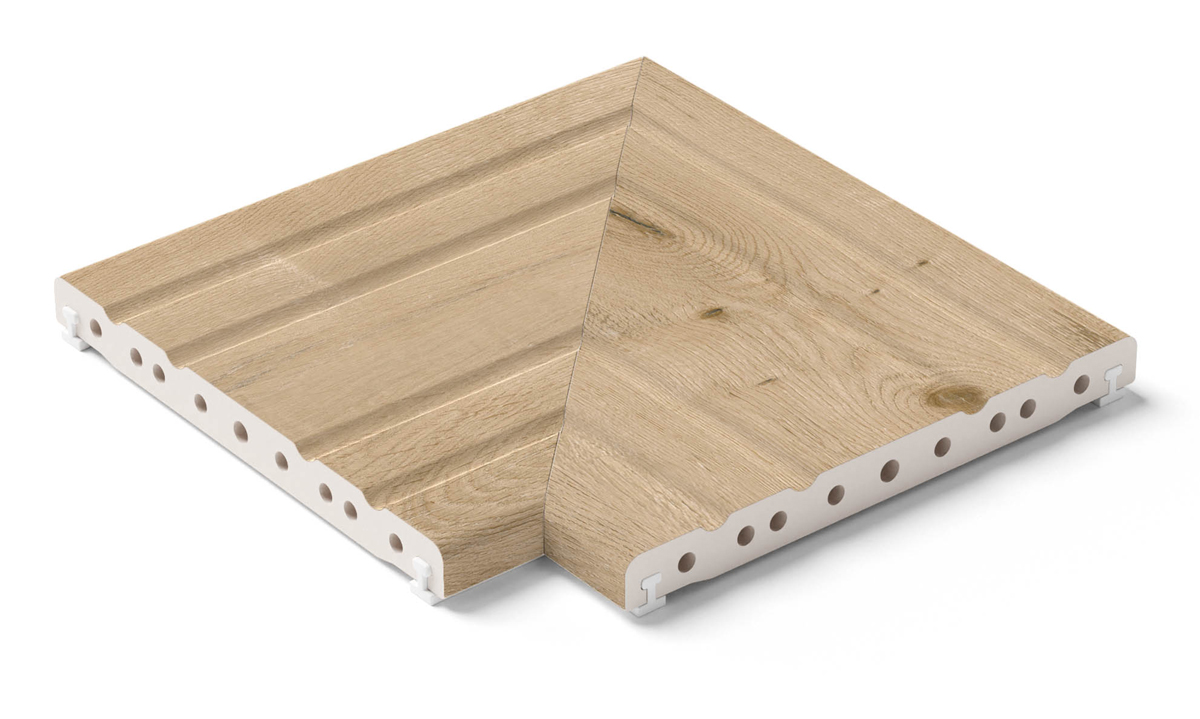 KERASTEP AMAZONIA 1226 Решетка угол (из 2х частей) / REJILLA RJ25 FLEX ESQUINA  R11 Anti-Slip 250x280x22 мм 