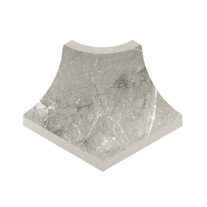 KERASTEP MARBLE Arian 431 Плинтус радиальный внеш. угол / ANGULO ARISTA  42х33/50х11 мм