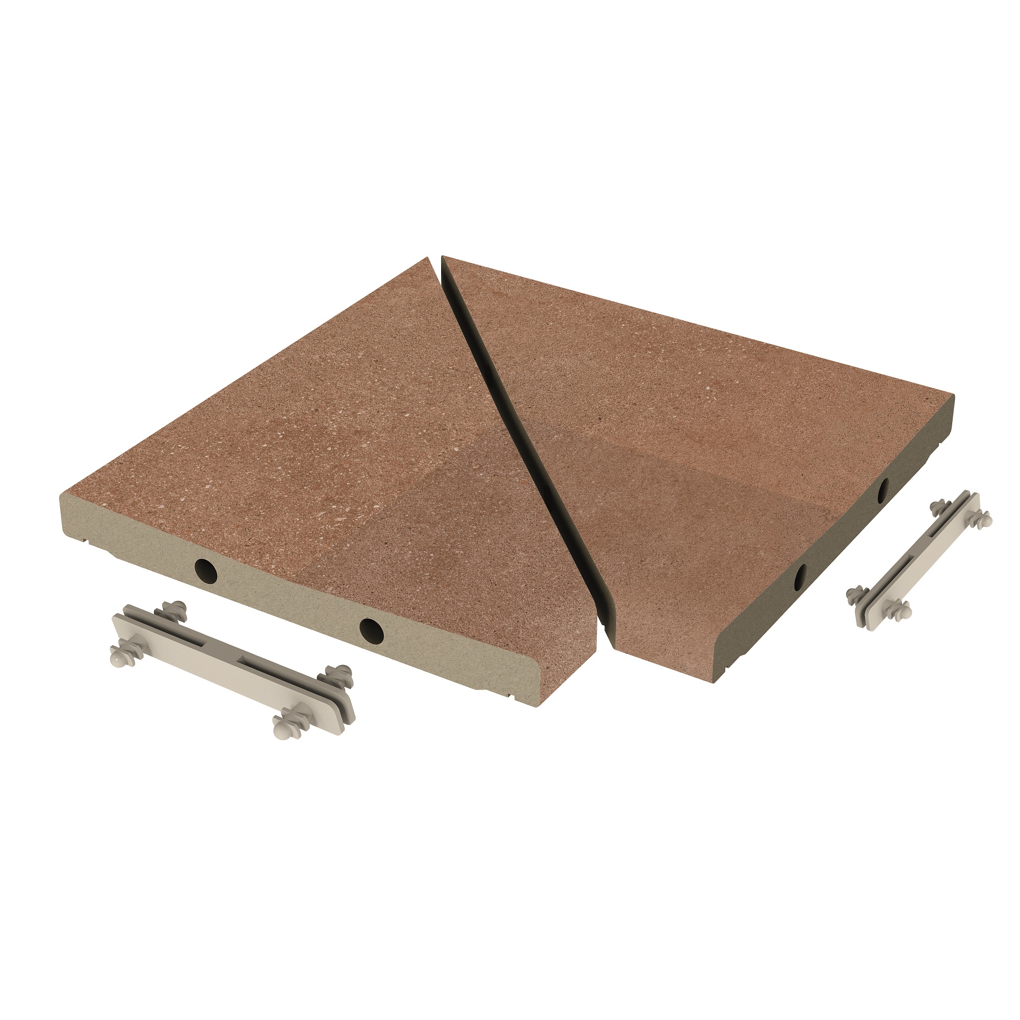 EXAGRES ESSENZA Rust 588 Решетка угол (из 2х частей)  / ANGULO REJILLA MODULAR R11 300х300х30 мм