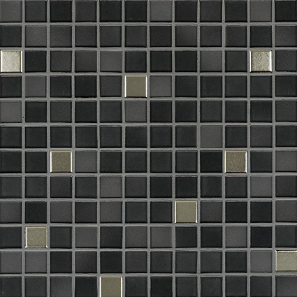 Керамическая мозаика Agrob Buchtal Fresh 24x24x6,5 мм, цвет midnight black-mix metallic