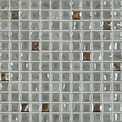 Керамическая мозаика Jasba Amano 24x24x6,5 мм, цвет medium gray metallic-mix