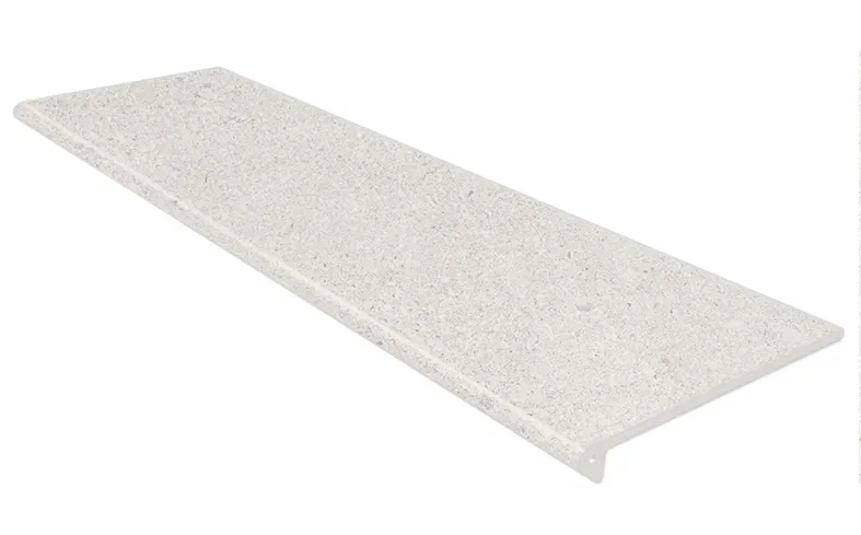 GRES ARAGON CRONOS Blanco 7111 Ступень флорентийская / PELDAÑO FIORENTINO R9 330х1200х14 мм