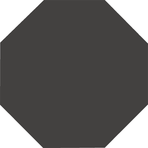 Метлахская плитка восьмигранник Zahna 300x300x11 мм №02 черный
