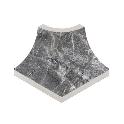 KERASTEP MARBLE Ceniza 441 Плинтус радиальный внеш. угол / ANGULO ARISTA  42х33/50х11 мм
