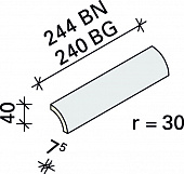Радиальная планка Kerastep 244x30xr30, арт. 9450 781