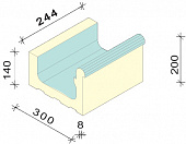 Лоток под мозаику Interbau 244x300x200/140, арт. 5500