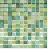 Керамическая мозаика Agrob Buchtal Kauri 24x24x6,5 мм, цвет aquagreen-mix glossy