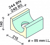 Лоток сливной Interbau 244x215x140, арт. 5101