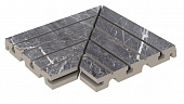 KERASTEP MARBLE Ceniza 446 Решетка угол (из 2х частей)  / ANGULO REJILLA R11 330х330х30 мм