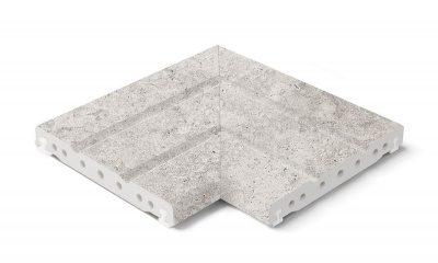 KERASTEP CROSSCUT 1026 Решетка угол (из 2х частей) / REJILLA RJ20 FLEX ESQUINA R11 Anti-Slip 200x230x22 мм 
