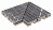 Решетка угол (из 2-х частей) Exagres Imperial Ceniza  245х330х30 мм R12/C