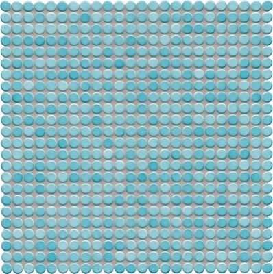 Керамическая мозаика Agrob Buchtal Loop 12x6,5 мм, цвет aqua blue glossy