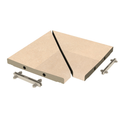 EXAGRES ESSENZA Sabbia 528 Решетка угол (из 2х частей)  / ANGULO REJILLA MODULAR R11 300х300х30 мм