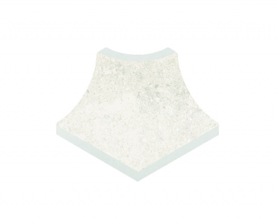 KERASTEP STONE White 531 Плинтус радиальный внеш. угол / ANGULO ARISTA  77х77/110х10 мм
