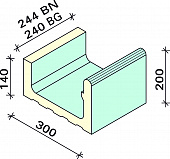 Лоток Interbau 244x300x200/140, арт. 5300