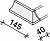Угол правый радиального плинтуса Interbau 145x40x40x7,5, арт. 4106