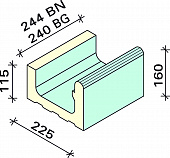 Лоток Interbau 244x225x160/115, арт. 5270